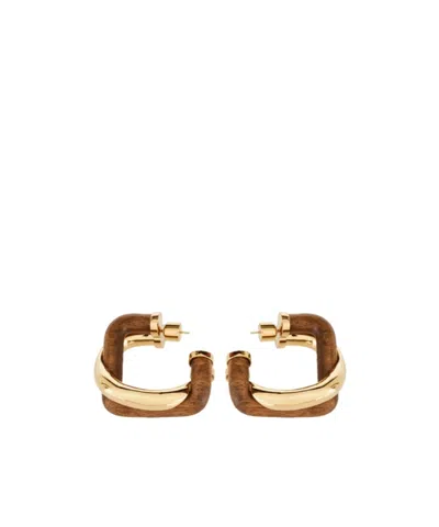 Jacquemus Les Boucles Doppio Earrings In Brown
