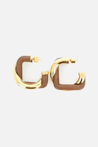 Jacquemus Les Boucles Double Earrings In Gold