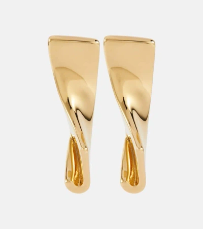 Jacquemus Gold Le Chouchou 'les Boucles J' Earrings In 270 Light Gold