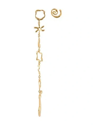 Pre-owned Jacquemus 'les Boucles J Ouro' Mismatched Earrings In Multi