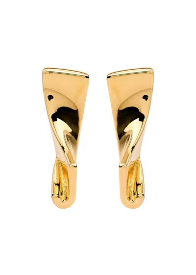 Jacquemus Les Boucles J Sculpted Earrings In 270 Light Gold