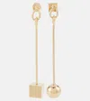 Jacquemus 'les Creoles Nodo' Gold Tone Dangle Earings In Gold
