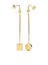 Jacquemus 'les Creoles Nodo' Gold Tone Dangle Earings In Gold