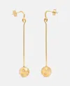 Jacquemus Les Boucles Nodo With Crystals Earrings In Golden