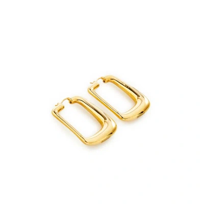 Jacquemus Les Boucles Ovalo Earrings In Gold