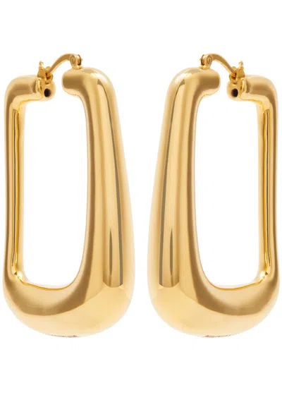 Jacquemus Les Boucles Ovalo Hoop Earrings In Gold