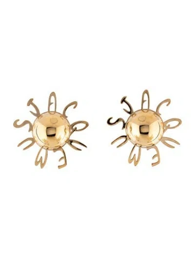 Pre-owned Jacquemus Les Boucles Paiva Sun Stud Earrings In Multicolor