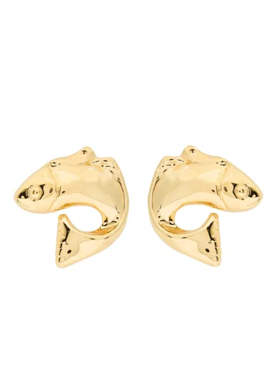 Jacquemus Les Boucles Poisson Fish Drop Earrings In Gold