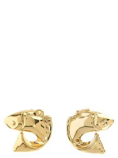 Jacquemus Les Boucles Poisson Jewelry Gold In Blue