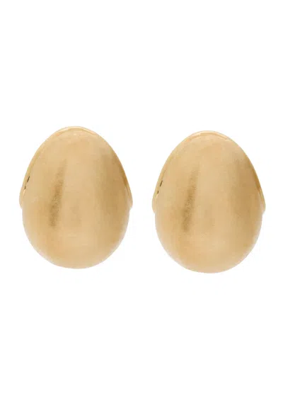 Jacquemus Les Bouclés Raisin Brushed Drop Earrings In Gold