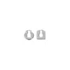 Jacquemus Asymmetric Geometric Earrings In Polished Plated Brass