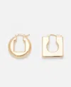 Jacquemus Les Boucles Rond Carre Earrings In Golden