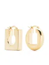 Jacquemus Golden Les Boucles Rond Carre Earrings