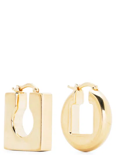 Jacquemus 'les Boucles Rond Carré' Earrings In Gold