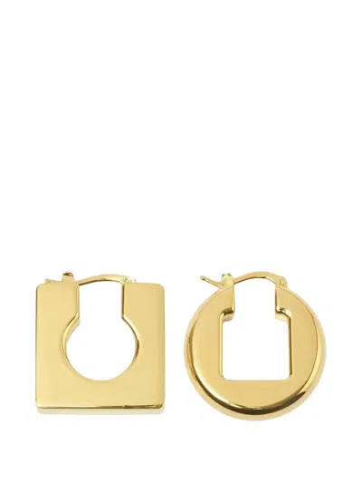 Jacquemus Les Boucles Rond Carre Earrings In Pink