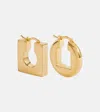 Jacquemus Golden Les Boucles Rond Carre Earrings In Gold