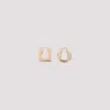 Jacquemus Rond Carre Asymmetric Hoop Earrings In Gold