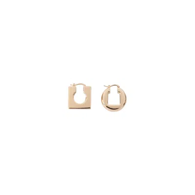 Jacquemus Les Boucles Rond Carré Light Gold