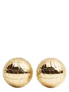 Jacquemus Salon Loop Crocodile Gold Round Earrings