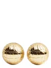Jacquemus Salon Loop Crocodile Gold Round Earrings