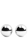 Jacquemus Salon Silver-colored Earrings With Snap Closure And Shiny Finish In Copper Woman