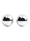 Jacquemus Salon Silver-colored Earrings With Snap Closure And Shiny Finish In Copper Woman In Grey