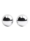 Jacquemus Salon Silver-colored Earrings With Snap Closure And Shiny Finish In Copper Woman In Grey