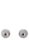 Jacquemus Spherical Earrings Polished Finish In Silver