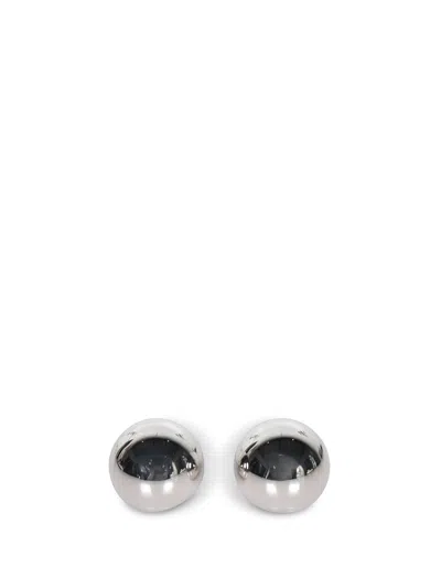 Jacquemus Les Boucles Salon Silver Earrings In Grey