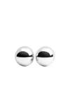 Jacquemus Salon Silver-colored Earrings With Snap Closure And Shiny Finish In Copper Woman