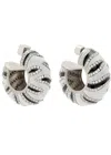 Jacquemus The Zebra Hoop Earrings With Rhinestones In Black