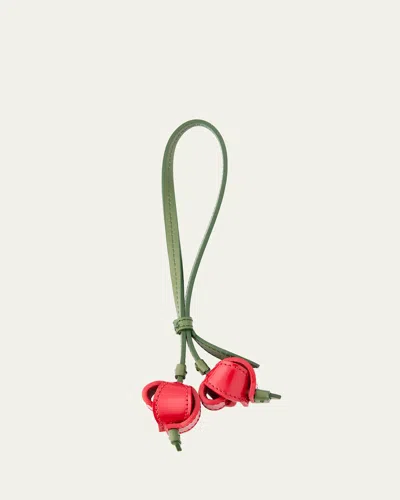 Jacquemus Les Cerises Origami Cherry Leather Bag Charm In Multi