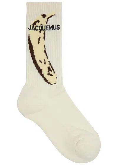 Jacquemus Les Chaussette  Cotton-blend Socks In Multi Print