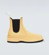 Jacquemus Chunky Sole Elastic Side Boots In Beige