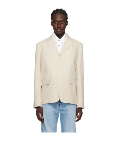 Jacquemus Les Classiques Collection La Veste Cabri Blazer In White