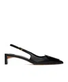 Jacquemus Leather Slingbacks In Black