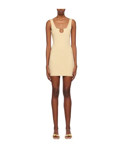 Jacquemus Les Classiques Series La Mini Robe Sierra Dress In Beige