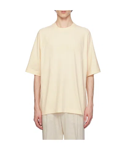 Jacquemus Les Classiques Series Le T-shirt Typo T-shirt In Beige