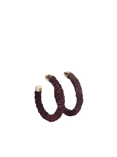 Jacquemus Les Crã©oles Raphia Earrings In Brown