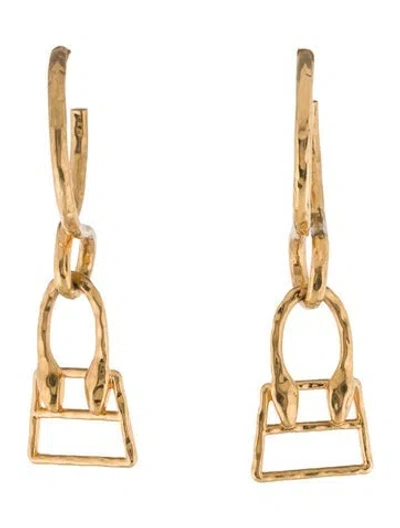 Pre-owned Jacquemus Les Creoles Chiquita Hoop Drop Earrings In Multi