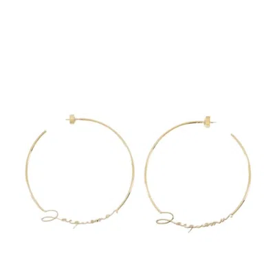 Jacquemus Les Creoles Earring - Brass In Gold