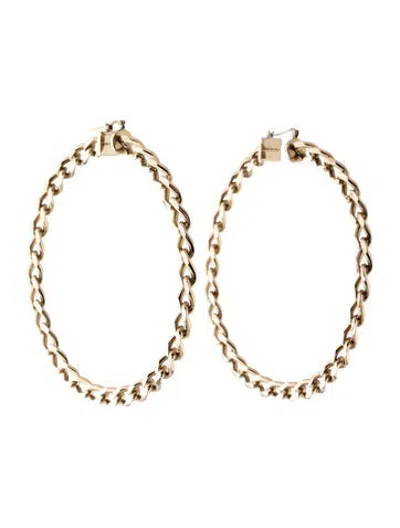 Pre-owned Jacquemus Les Creoles Gourmette Hoop Earrings In Multicolor