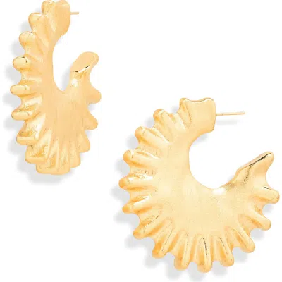 Jacquemus Les Creoles Hippocampe Hoop Earrings In Gold