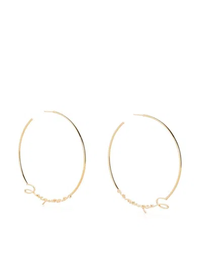 Jacquemus Les Creoles Hoop Earrings In Gold
