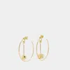 Jacquemus 'les Creoles Nodo' Gold Tone Dangle Earings In Gold