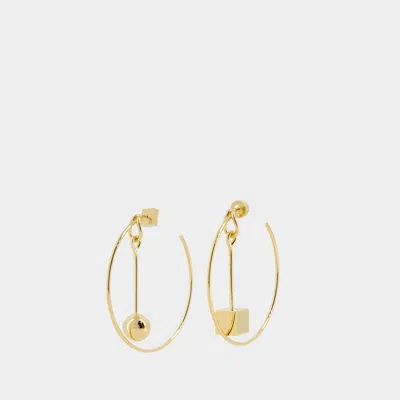 JACQUEMUS LES CREOLES NODO EARRINGS - JACQUEMUS - BRASS - GOLD