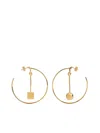 Jacquemus 'les Creoles Nodo' Gold Tone Dangle Earings In Gold