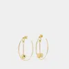 Jacquemus 'les Creoles Nodo' Gold Tone Dangle Earings In Gold