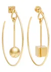 Jacquemus 'les Creoles Nodo' Gold Tone Dangle Earings In Gold