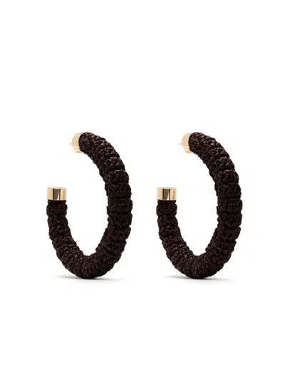 Jacquemus Les Créoles Raphia Hoop Earrings In Multi